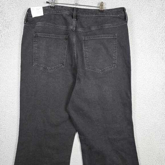 Universal Thread Jeans Women 17R Dark Wash Black Wide-Leg High-Rise Flare NEW - Picture 5 of 14
